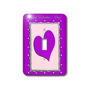 Beverly Turner Valentine Design   Purple Heart Frame, Happy Valentines 