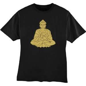  Buddha Meditating (Gold) T Shirt 2X Large by DiegoRocks 