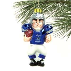  Dallas Cowboys Angry Football Player Glass Ornament 