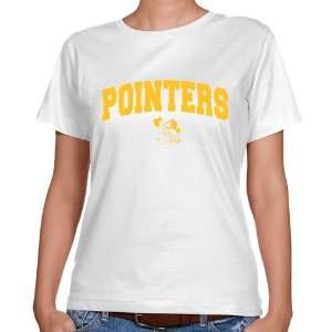 NCAA Wisconsin Stevens Point Pointers Ladies White Logo Arch Classic 