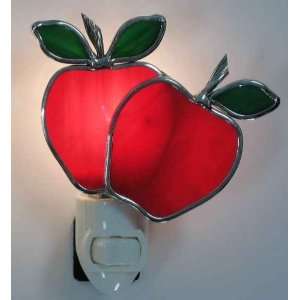  Stained Glass Apple Night Light