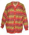 SZ XL EDDIE BAUER 57% MOHAIR Knit Lined Sweater Coat Jacket Cardigan 