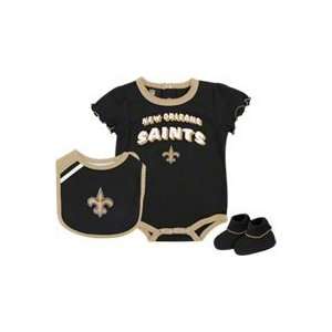 Reebok New Orleans Saints GIRLS Newborn 3 Pc. Creeper Bib 