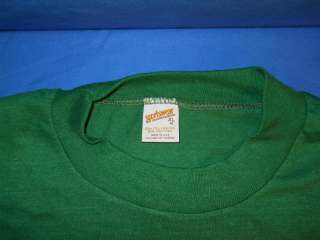 vintage 80S BEER BUILDS BETTER BODIES FUNNY IRON ON SOFT GREEN t shirt 