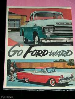 1958 Ford go Ford ward two page Truck Ad  