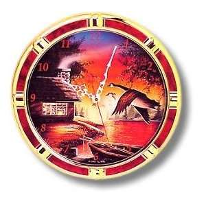  Quiet Time Lake Wildlife Wall Clock SS 96128