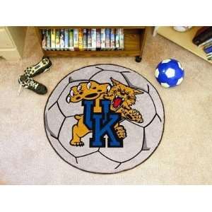  Kentucky UK Wildcats Logo Soccer Ball Shaped Area Rug 