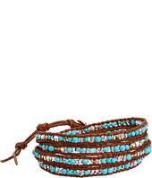 Chan Luu   Turquoise Mix with Crystal AB and Gold Nuggets on Natural 