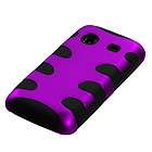 Purple Fishbone Hard & Soft Case Cover for Samsung Galaxy Prevail 