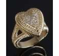 judith ripka pave diamond and 18k gold heart ring