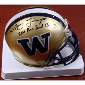 Marques Tuiopo Autographed Huskies Mini Helmet 2001 Rose Bowl 