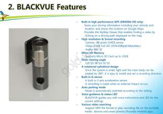 New BlackVue DR400G HD Vehicle Car Black Box Drive 16GB GPS + Power 
