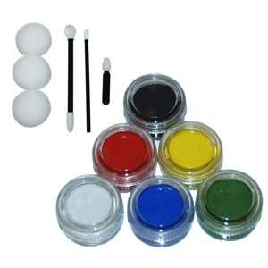  Kustom Body Art 6 Color Primary Face Paint Color Set 10 ml 