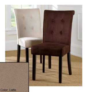 Signature Parsons Dining Chair Microsuede In Latte 398702  