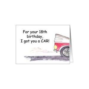  Car for 18th Birthday humor Card Toys & Games