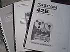 TASCAM 42B 1/2 TR.R/R OWNERS/MAINT./​SCHEMATIC MANUALS