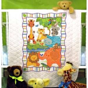  Stamped Cross Stitch Kit ModZoo Baby Quilt From Dimensions 