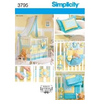  McCalls 8373 Sewing Pattern Baby Crib Comforter Ruffle Bumper 
