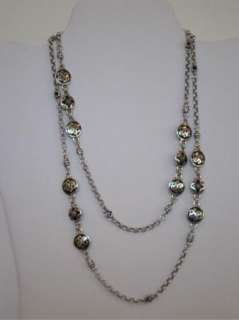 NEW BRIGHTON FONTINA LONG NECKLACE & EARRINGS BLACK NWT  