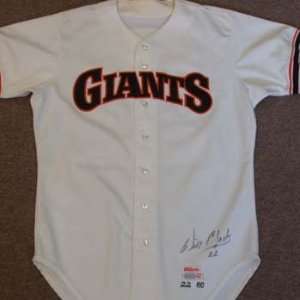  Will Clark 1986 San Francisco Giants Game Used Autographed 