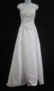 SINCERITY BRIDAL White Sleeveless Wedding Gown Sz M  