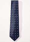 195 BARBA NAPOLI 7 Fold Navy Blue Twill Woven Handmade Silk Tie Italy