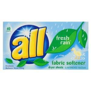 All Fabric Softener Dryer Sheets, 40 ct 