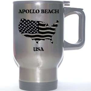  US Flag   Apollo Beach, Florida (FL) Stainless Steel Mug 