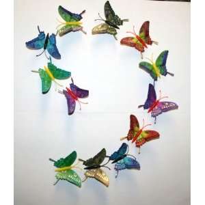  12 PCS Laser Artificial Colorful Butterfly Wedding Fridge 