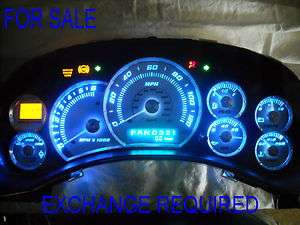 FOR SALE 99 02 REBUILT ESCALADE STYLE WHITE GAUGE LED CLUSTER WITH 