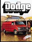 1978 Dodge Van Street Tradesman Sales Brochure Book