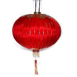  Traditional Red Silk Lantern 18 diameter 