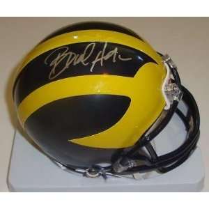 Brady Hoke Signed Mini Helmet W/COA Michigan Wolverine 