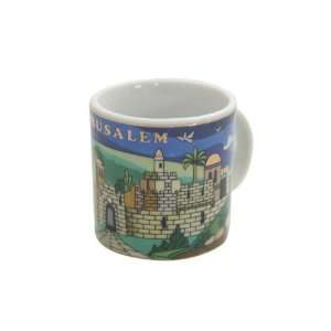   Centimeter Ceramic Mug with Scene of Jerusalem 