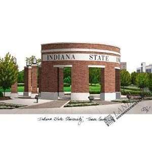  Indiana State University Lithograph 14x10 Unframed 