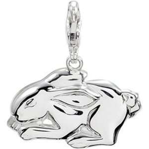  Sterling Silver Rabbit Charm Jewelry