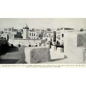  1936 Print North Africa Sudan Suakin City Sawakin Port 