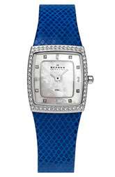 Skagen Crystal Case Leather Strap Watch Was $135.00 Now $79.90 40% 