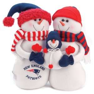  NFL New England Patriots Snowmen Family Holiday Table Top 
