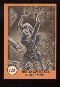 1961 Nu Cards Horror Monster Hay Low Girl #128 EX  