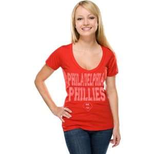  Philadelphia Phillies Womens Red Baby Jersey Short Sleeve 