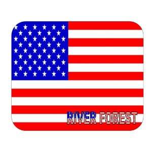  US Flag   River Forest, Illinois (IL) Mouse Pad 