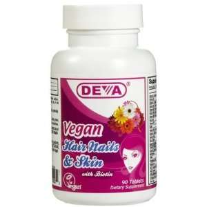  DEVA Vegan Vitamins Hair Nails & Skin Formula Tabs, 90 ct 