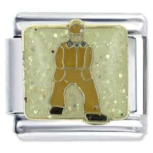   Construction Worker Man Italian Charms Bracelet Link Pugster Jewelry