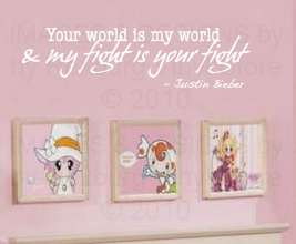 Justin Bieber Vinyl Wall Art Sticker Decor Decal Quote Inspirational 