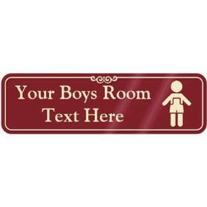    Boys Room Symbol Sign ShowCase Sign, 10 x 3