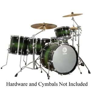  YAMAHA Rock Tour 5 piece Drums Shell Set in Textured Green 