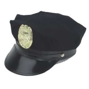  Police Officer Policeman Cop Black Hat with Badge 