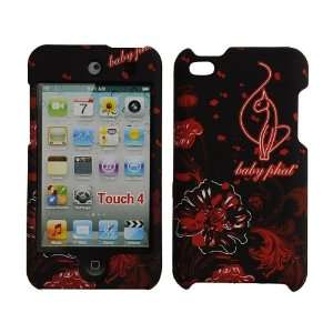  Baby Phat Premium Ipod Itouch 4 Case Red Flower Cover 4g 2 