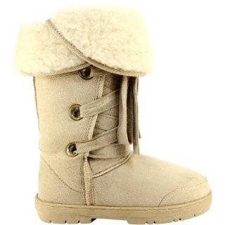  Womens Fur Lined Three Button Boots Shoes
